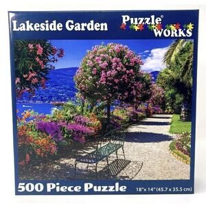 Lakeside Garden 500 Piece Puzzle Works 18X14 NEW